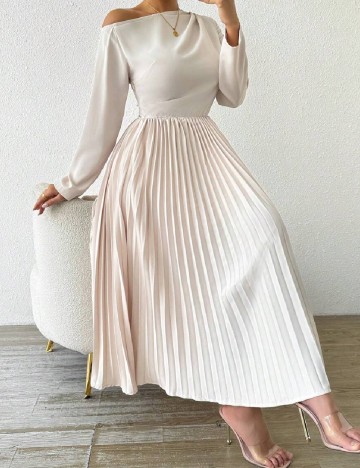 Rochie lunga SHEIN, crem