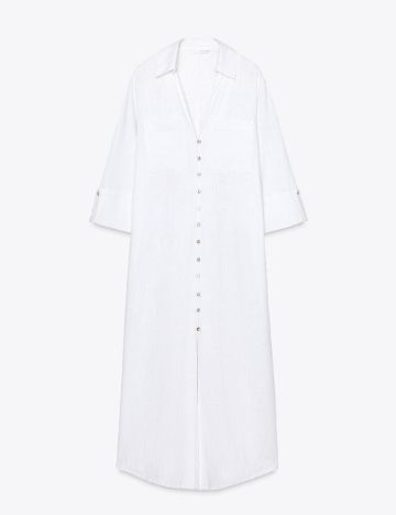 Rochie medie Zara, alb