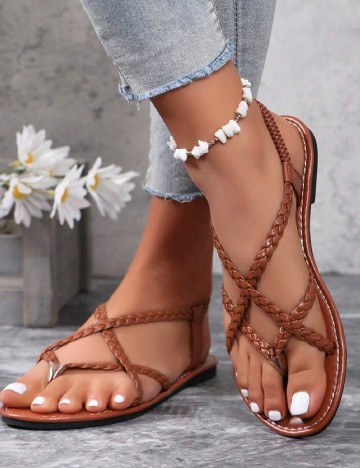 Sandale SHEIN, maro