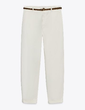 Pantaloni Zara, alb