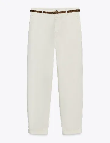 Pantaloni Zara, alb