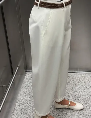 Pantaloni Zara, alb