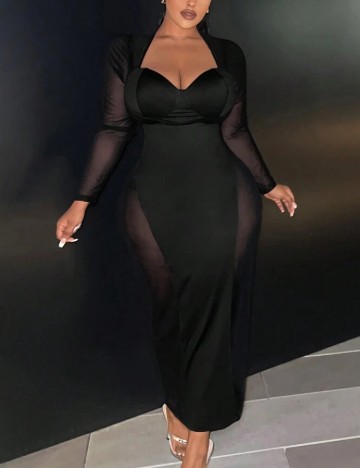 Rochie lunga SHEIN CURVE, negru