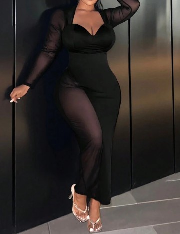 Rochie lunga SHEIN CURVE, negru