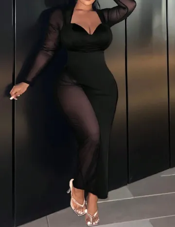 Rochie lunga SHEIN CURVE, negru
