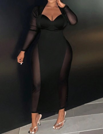 Rochie lunga SHEIN CURVE, negru