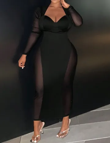Rochie lunga SHEIN CURVE, negru