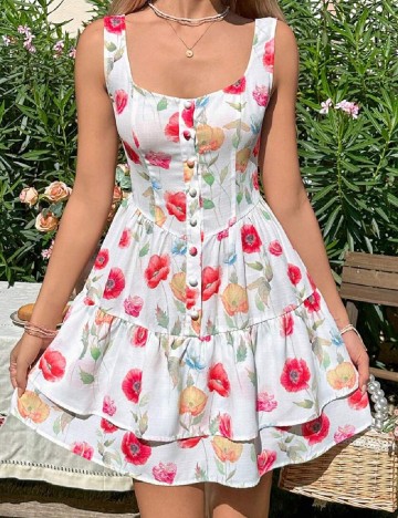 Rochie scurta SHEIN, alb