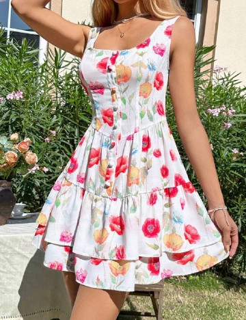 Rochie scurta SHEIN, alb