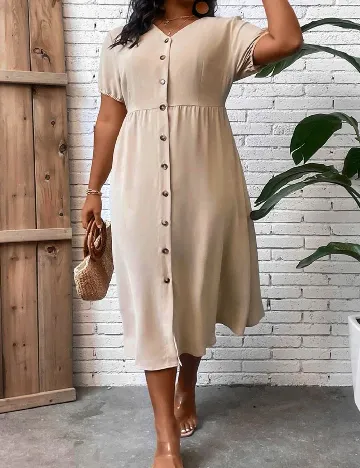 Rochie medie SHEIN CURVE, crem