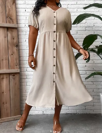 Rochie medie SHEIN CURVE, crem