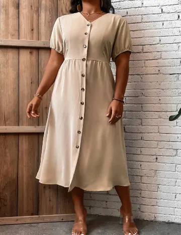 Rochie medie SHEIN CURVE, crem