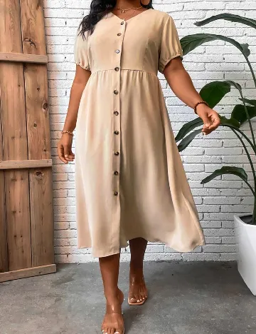 Rochie medie SHEIN CURVE, crem