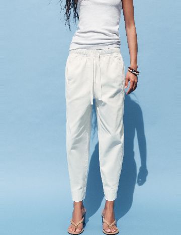 Pantaloni Zara, alb