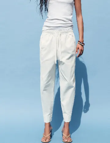 Pantaloni Zara, alb