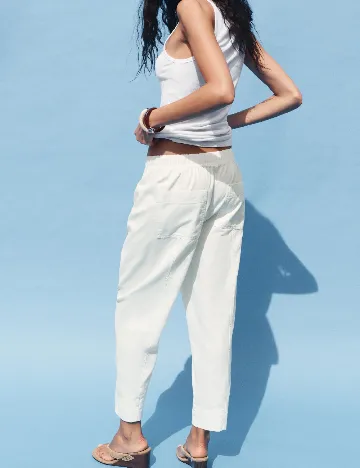 Pantaloni Zara, alb