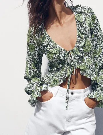 Top Zara, verde
