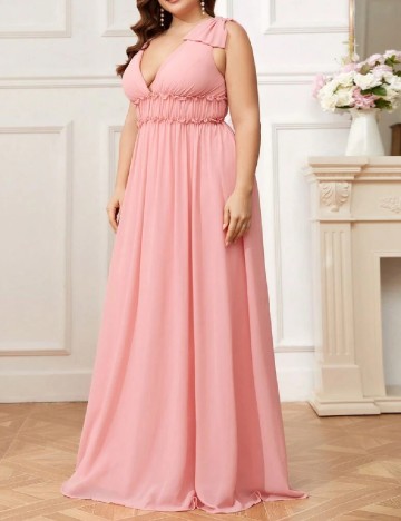 Rochie lunga SHEIN CURVE, roz