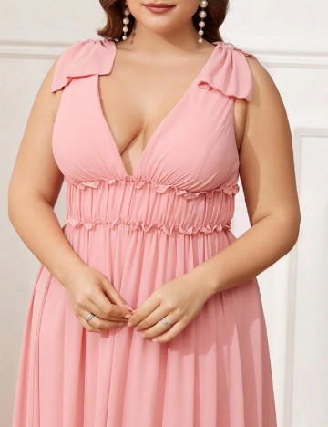 Rochie lunga SHEIN CURVE, roz