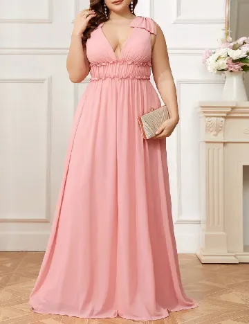 Rochie lunga SHEIN CURVE, roz