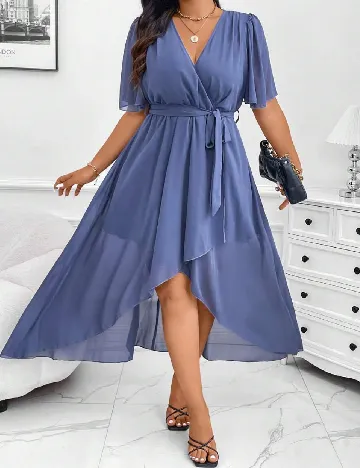 Rochie medie SHEIN CURVE, albastru