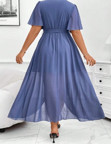Rochie medie SHEIN CURVE, albastru