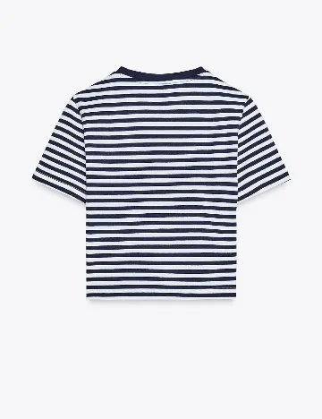 Top Zara, bleumarin/alb