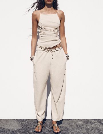 Pantaloni Zara, bej