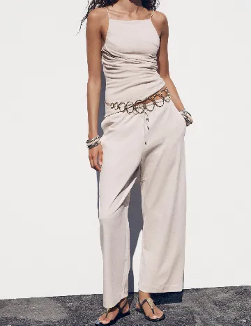 Pantaloni Zara, bej