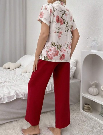 Pijama SHEIN, alb/rosu