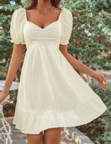 Rochie scurta SHEIN, crem