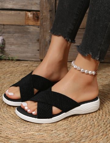 Slapi SHEIN, negru