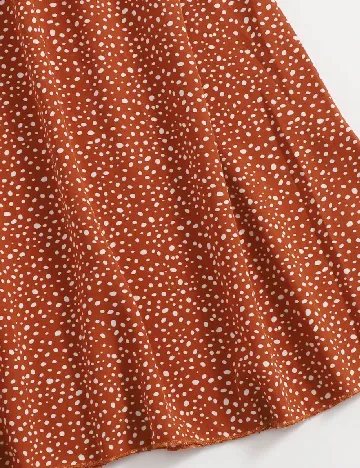 Rochie scurta SHEIN CURVE, caramiziu