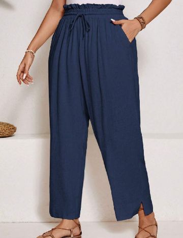 Pantaloni SHEIN CURVE, bleumarin