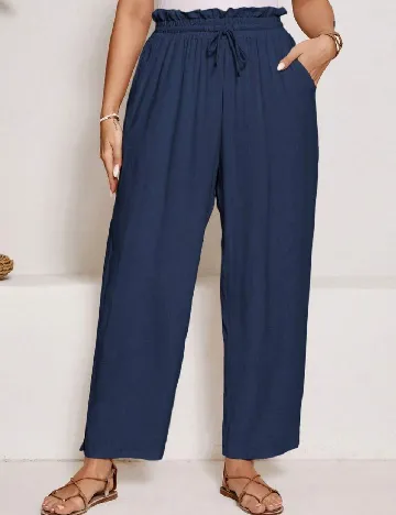 Pantaloni SHEIN CURVE, bleumarin
