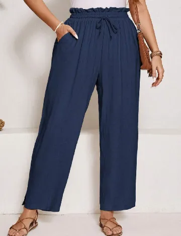 Pantaloni SHEIN CURVE, bleumarin
