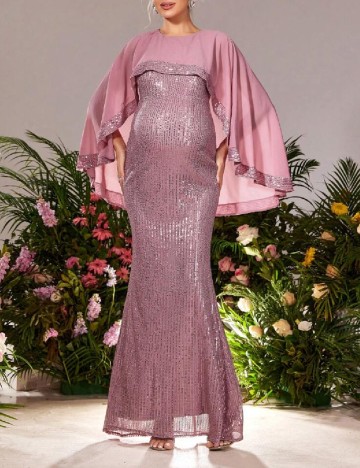 Rochie lunga Dress Alisa Maternity, roz