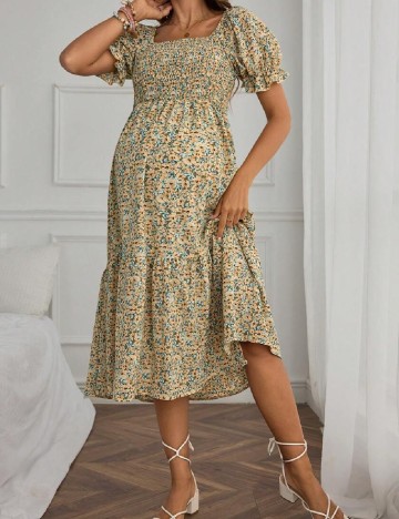 Rochie medie SHEIN Maternity, floral print