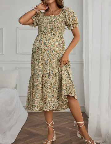 Rochie medie SHEIN Maternity, floral print
