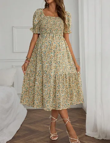 Rochie medie SHEIN Maternity, floral print