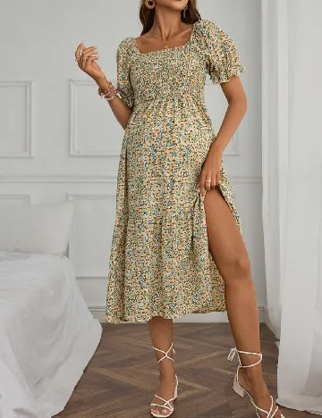 Rochie medie SHEIN Maternity, floral print