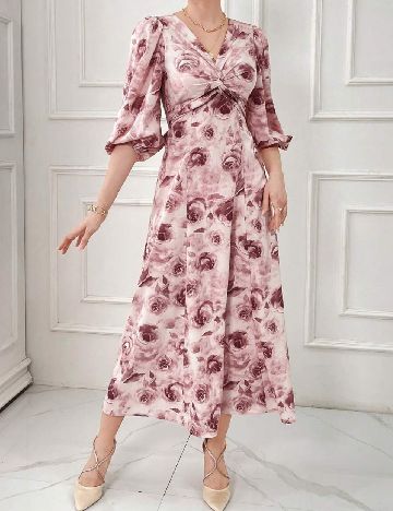 Rochie medie SHEIN, floral print