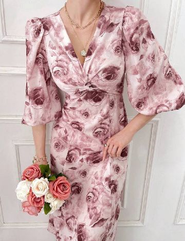 Rochie medie SHEIN, floral print