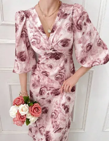 Rochie medie SHEIN, floral print
