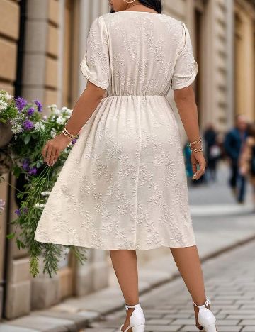 Rochie medie SHEIN CURVE, crem