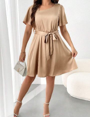 Rochie scurta SHEIN CURVE, crem