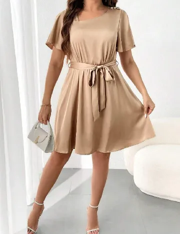 Rochie scurta SHEIN CURVE, crem