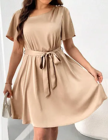 Rochie scurta SHEIN CURVE, crem