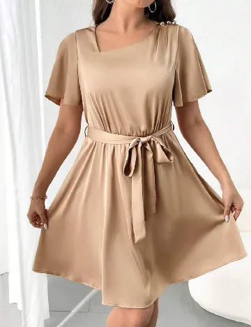 Rochie scurta SHEIN CURVE, crem