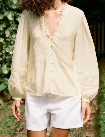 Pantaloni scurti Zara, alb